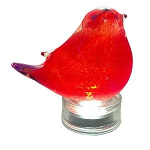 Tabletop Glass Light-Up Bird. Ultimate Innovations.
Red.  QVC-M64862